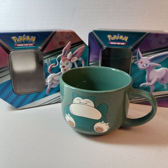 Snorlax Mug with 2 Pokémon Tins - Picture 1 of 5